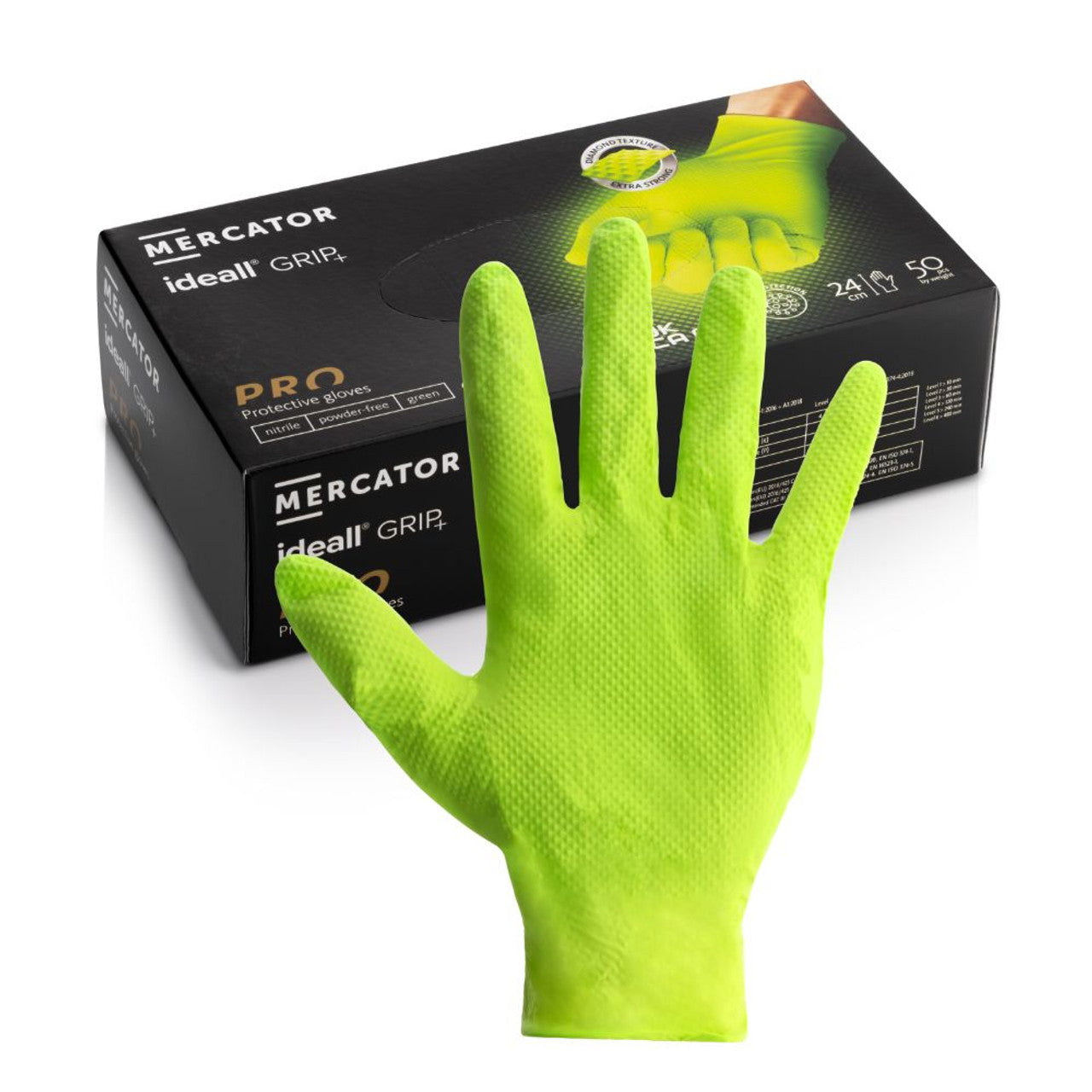 Mercator Ideall Grip Pro Disposable MultiUse Nitrile Gloves James