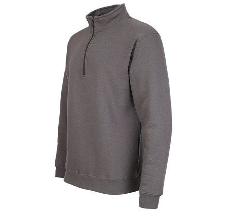 Workforce 1/4 Zip Sweatshirt Grey [src:167-gry_3.jpg@20260928111635]