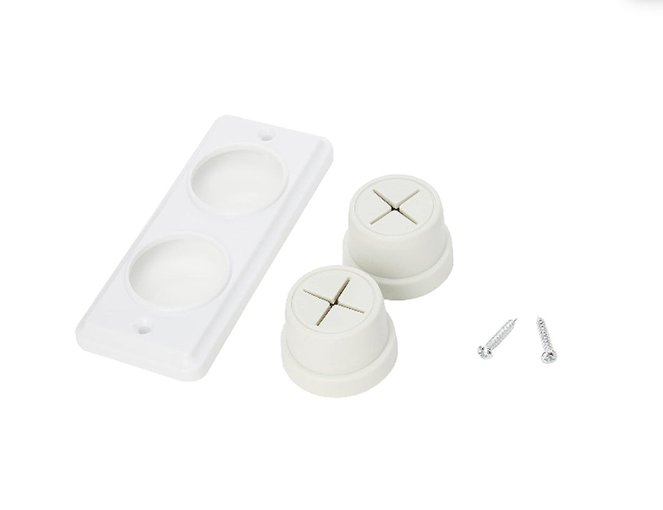 Double Towel Holder White Main Image