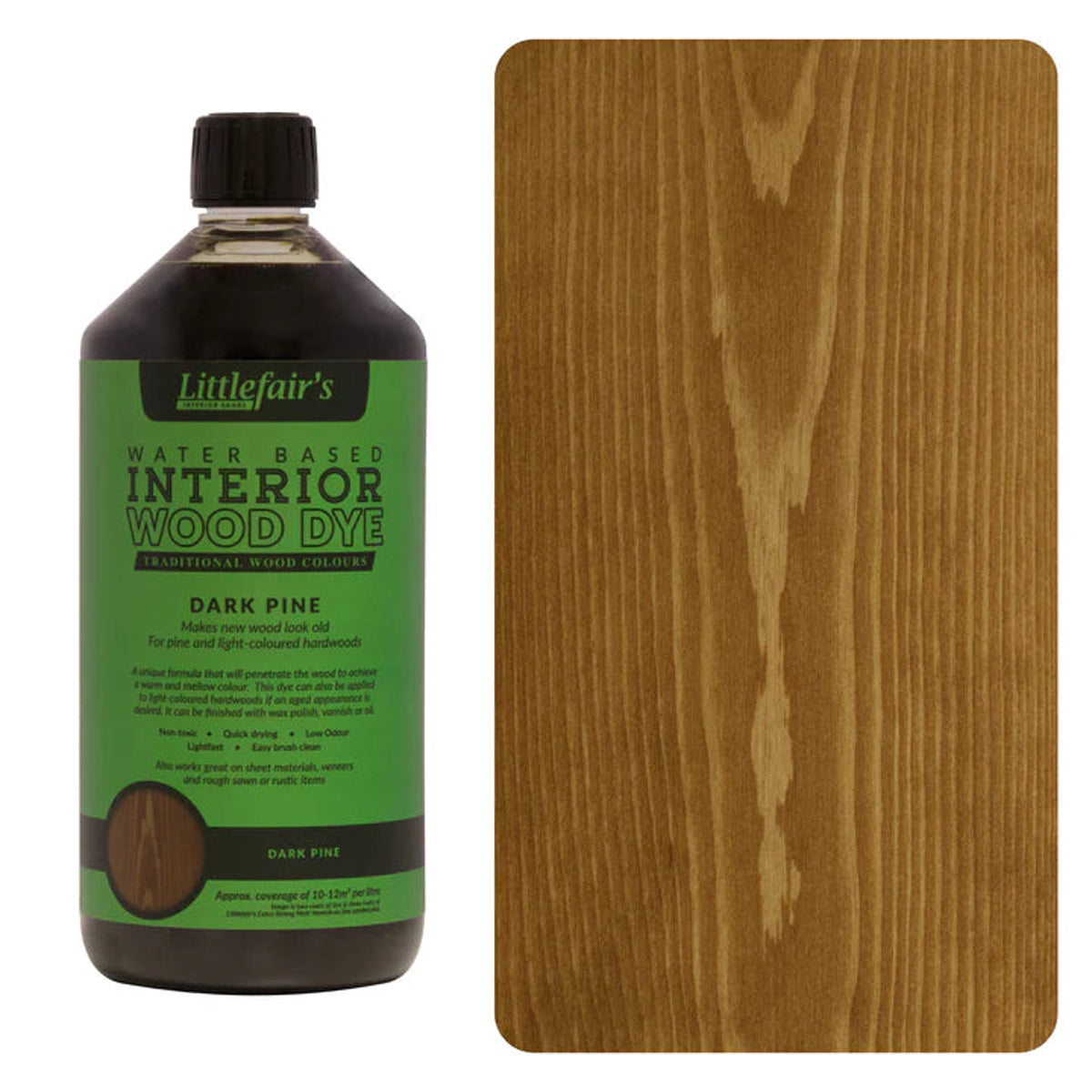 Water Based Coloured Interior Wood Stain - Dark Pine - 1L [src:1ltr-darkpine_720x_adce37c0-f995-4565-a7ca-36258d04e93c.jpg@20260112091840]