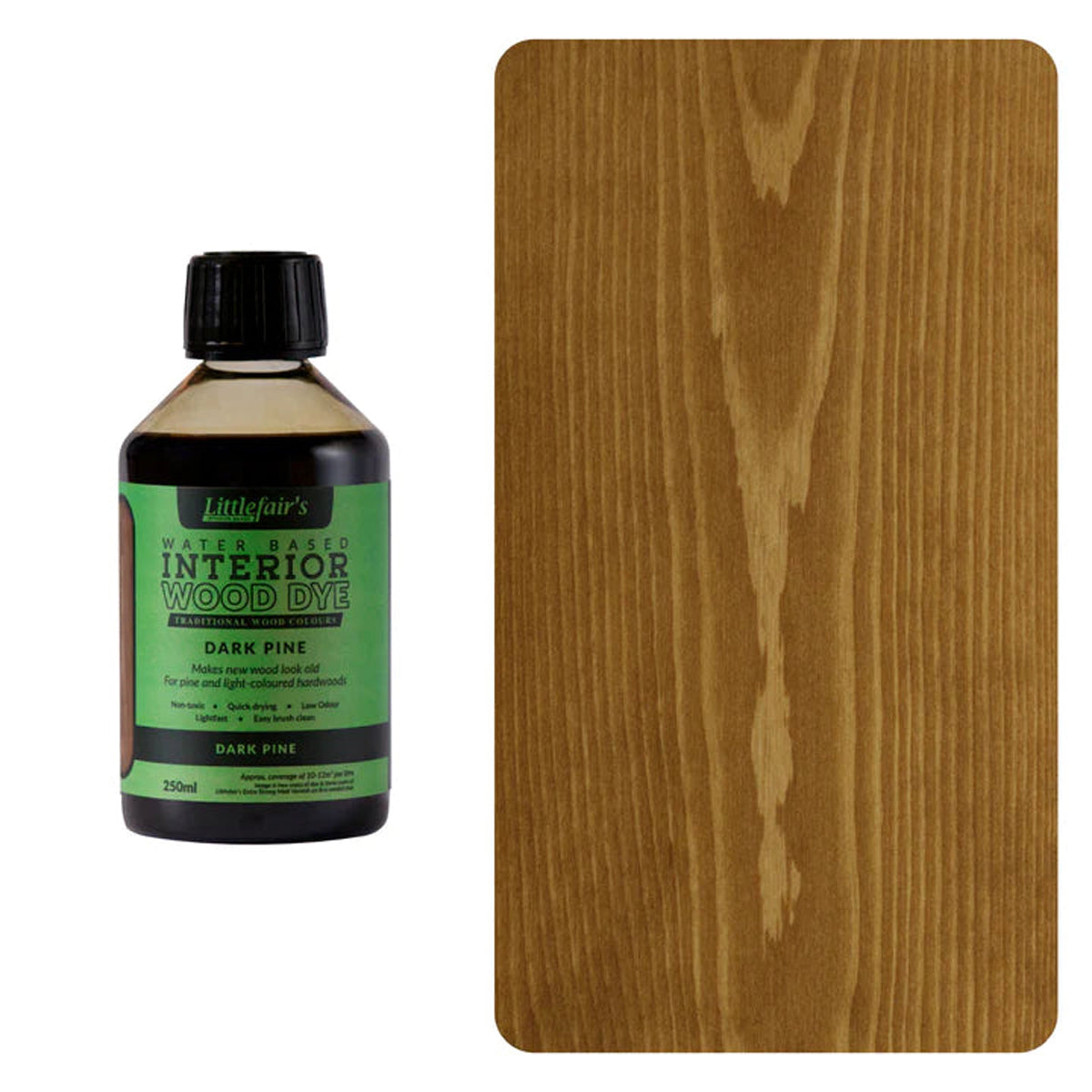 Water Based Coloured Interior Wood Stain - Dark Pine - 250ML Main Image