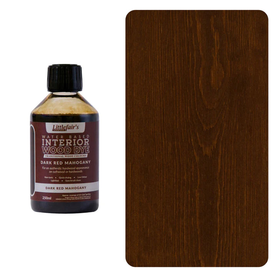 Water Based Coloured Interior Wood Stain - Dark Red Mahogany - 250ML Main Image [src:250ml-darkredmahogany_720x_454f984a-6606-4463-9e50-69ab1dfad129.jpg@20260112091913]