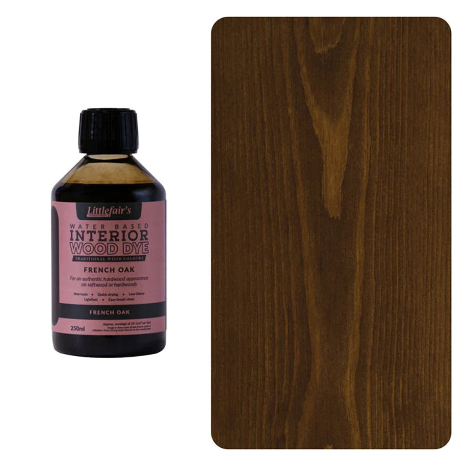 Water Based Coloured Interior Wood Stain - French Oak - 250ML Main Image [src:250ml-frenchoak_720x_a9dd2ca1-8577-4f07-9f4a-d0590e1871f3.jpg@20260112091914]