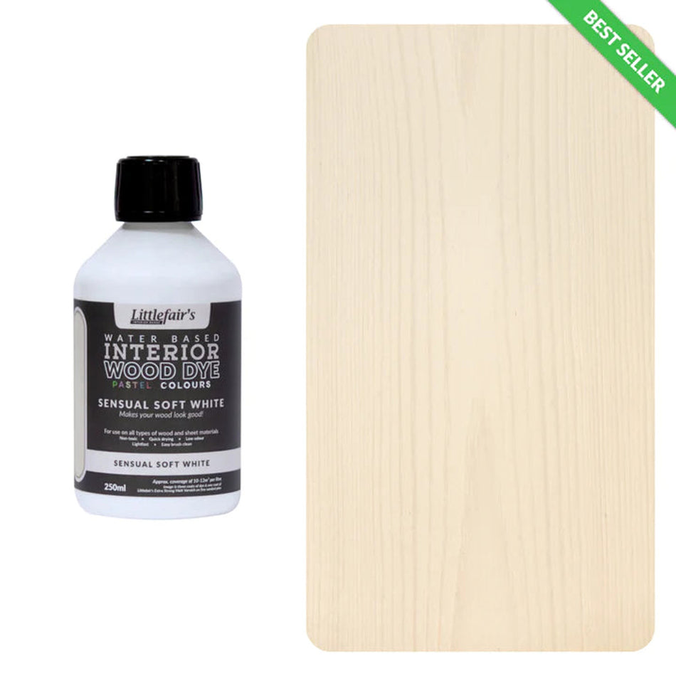 Water Based Coloured Interior Wood Stain - Sensual Soft White - 250ML Main Image