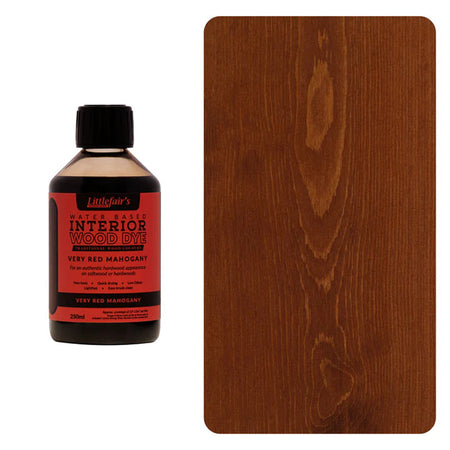 Water Based Coloured Interior Wood Stain - Very Red Mahogany - 250ML Main Image