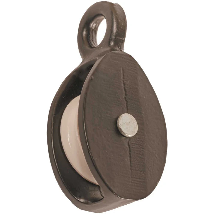 38mm No.261 Single Awning Cast Pulley - 38mm Nylon Wheel Main Image [src:261-0038bk.jpg@20261028114317]