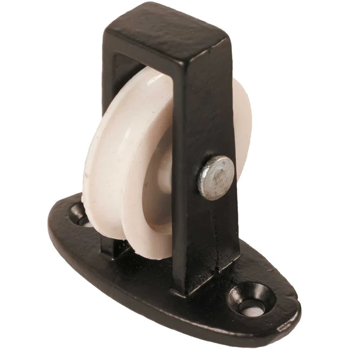 38mm No.264 Upright Cast Pulley - 38mm Nylon Wheel Across The Plate Main Image [src:264-0000bk.jpg@20261028114454]