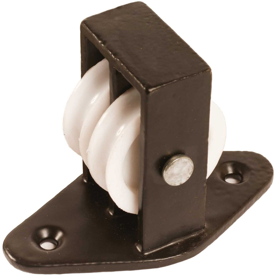 38mm No.268 Upright Cast Pulley - 38mm Black Nylon Wheels Along The Plate Main Image [src:269_bk.jpg@20260112091925]