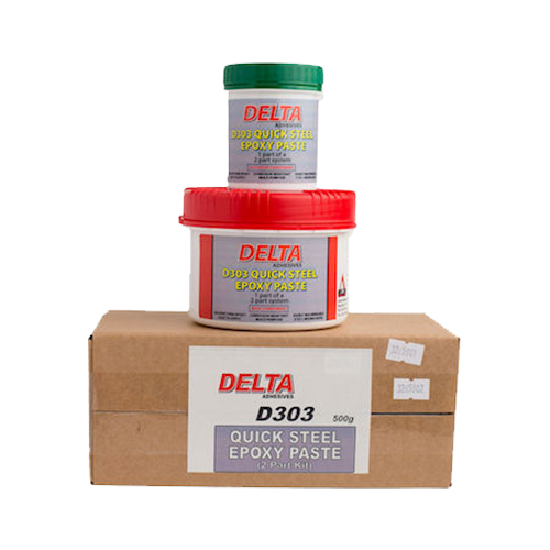 Delta 303 Quick Steel Epoxy Paste 2 Part Kit 500G D303