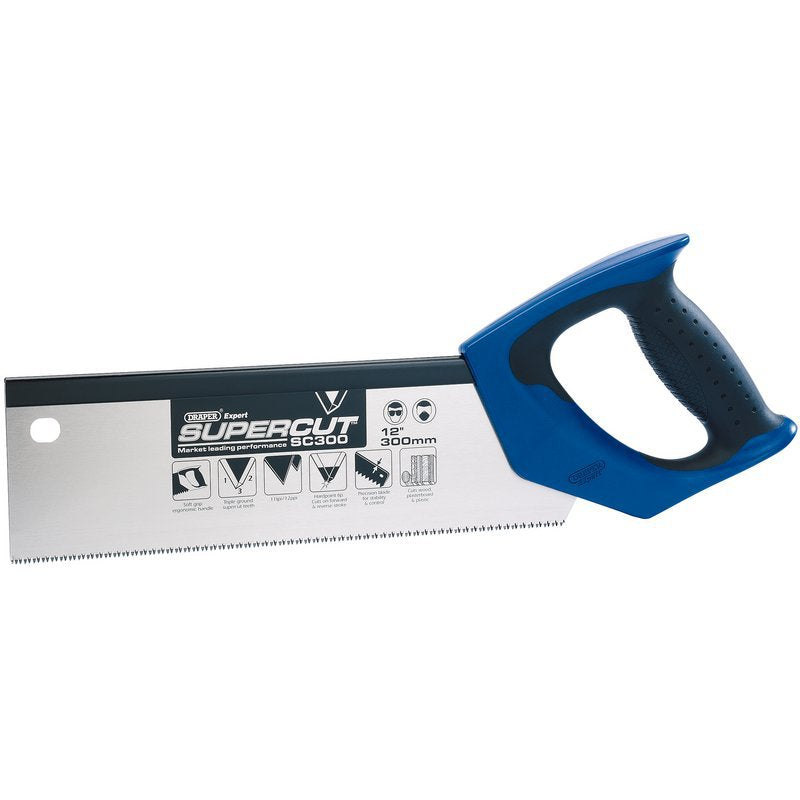 Draper Expert Supercut Soft Grip Hardpoint Tenon Saw, 300mm/12", 11tpi/12ppi Main Image