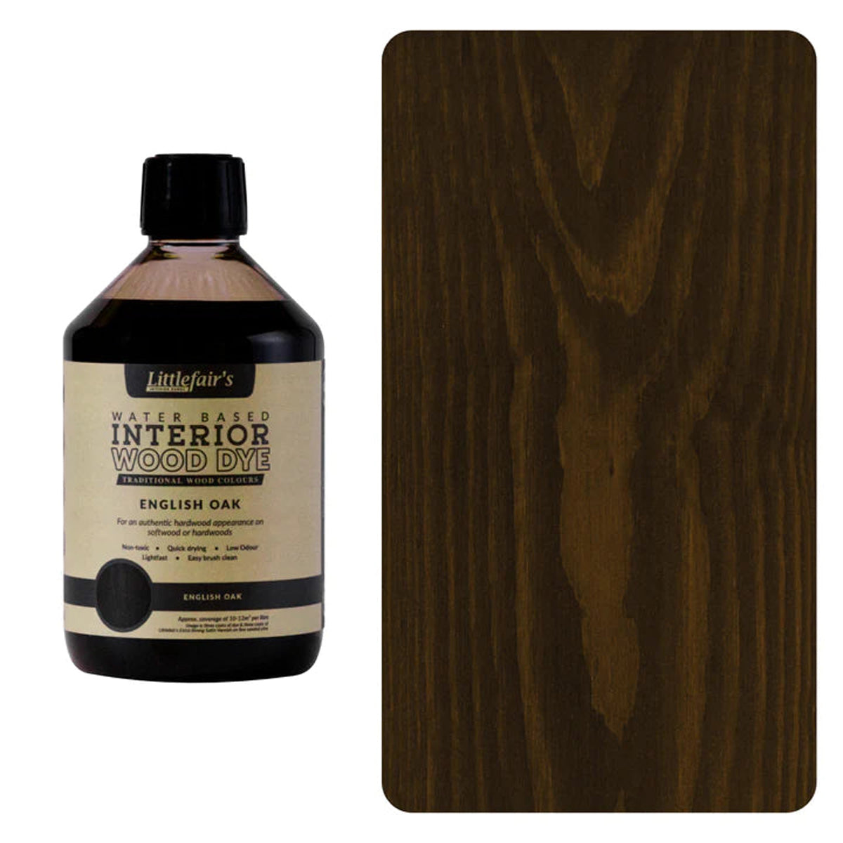 Water Based Coloured Interior Wood Stain - English Oak - 1L [src:500ml-englishoak_720x_43472453-e6df-417a-8b19-c8670736c465.jpg@20260112091947]