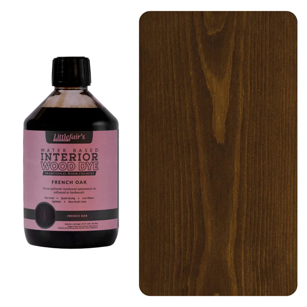Water Based Coloured Interior Wood Stain - French Oak - 1L [src:500ml-frenchoak_720x_7093438f-3216-4606-ae00-d73c07eccad2.jpg@20260112091948]