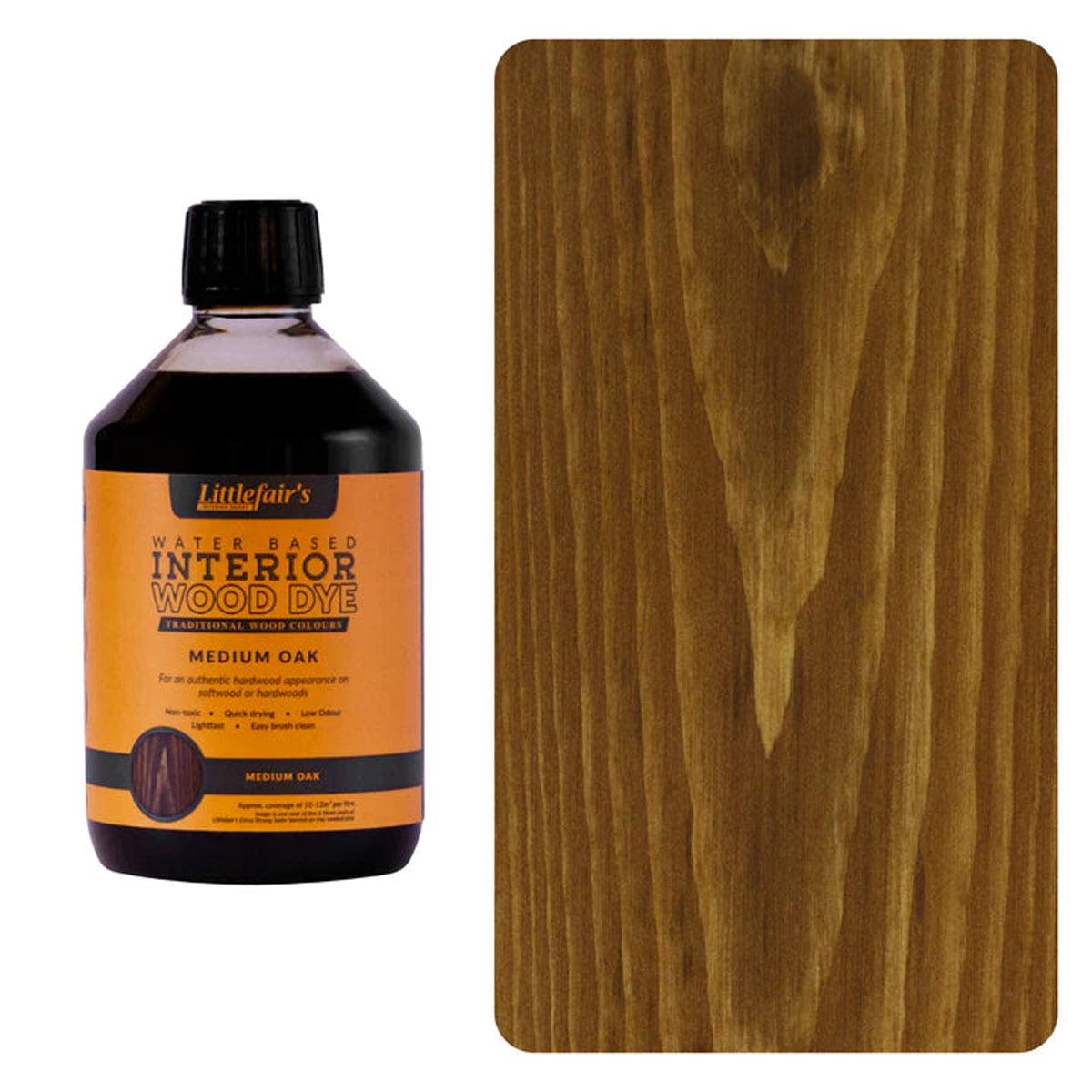 Water Based Coloured Interior Wood Stain - Medium Oak - 1L [src:500ml-mediumoak_720x_cfb2165e-67a3-40fe-8287-8e3e8ffec5cd.jpg@20260112091950]