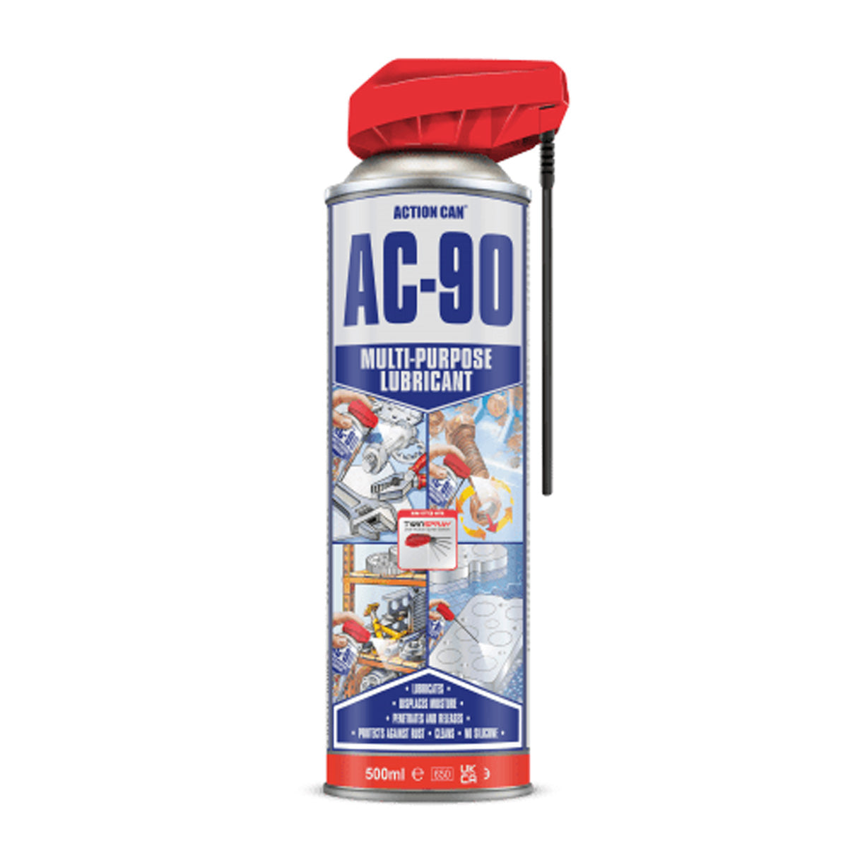 AC-90 Multi-purpose Lubricant - 500ml Aerosol TwinSpray LPG Main Image