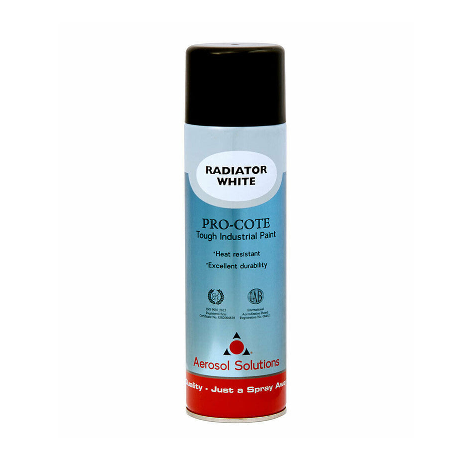 Aerosol Solutions Pro-Cote Industrial Spray Paint 500ml - Radiator White