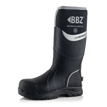 Buckbootz S5 Black Neoprene/Rubber Insulated Safety Wellington Main Image