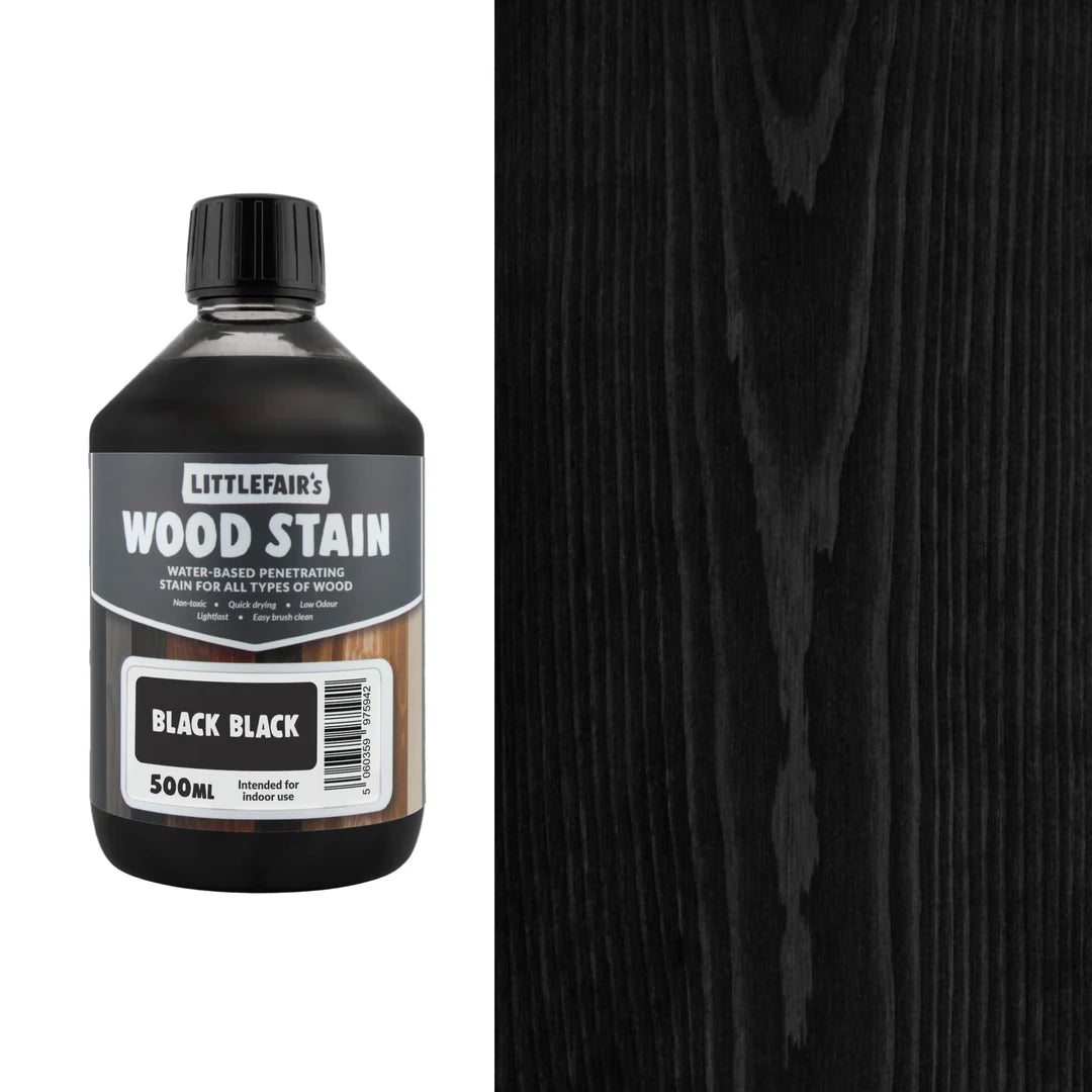 Water Based Coloured Interior Wood Stain - Black Black Main Image [src:blackb.jpg@20261005131432]
