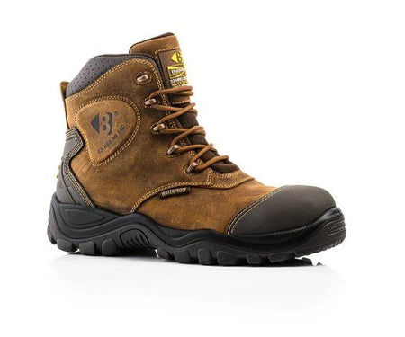 Buckshot  Brown Lace Boot with Ankle Protection - S3 HRO AN SRC Main Image [src:bsh012br.jpg@20260824140130]