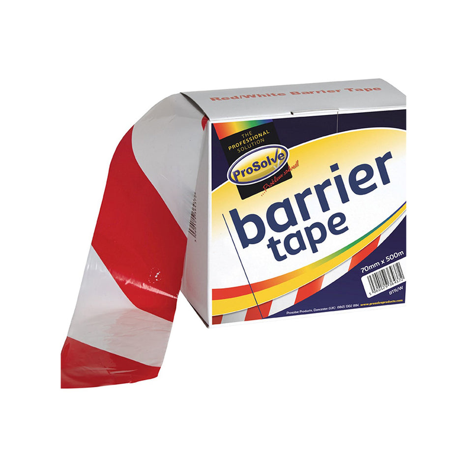 Barrier Tape 70mm x 5m Non-Adhesive - Red/White Black/Yellow