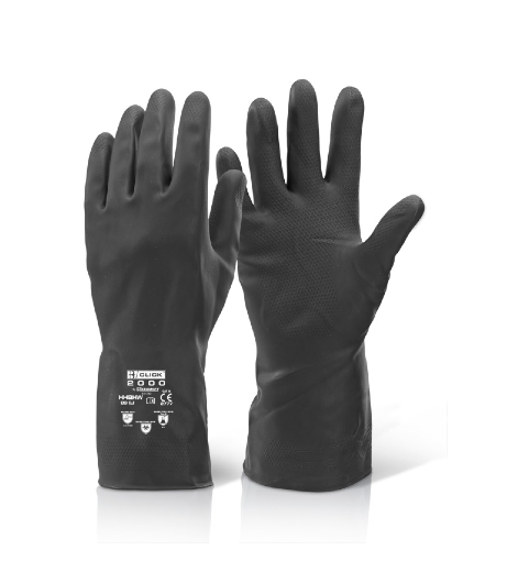 Heavy Duty Black Natural Blended Neoprene Gloves