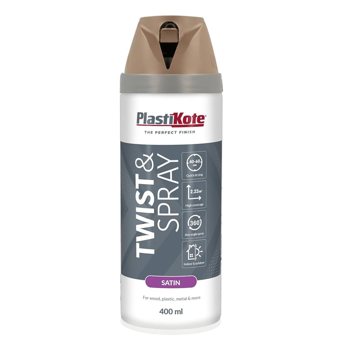 PlastiKote Twist & Spray Paint 400ml - Satin Lime Green [src:copper_14.jpg@20260112092044]
