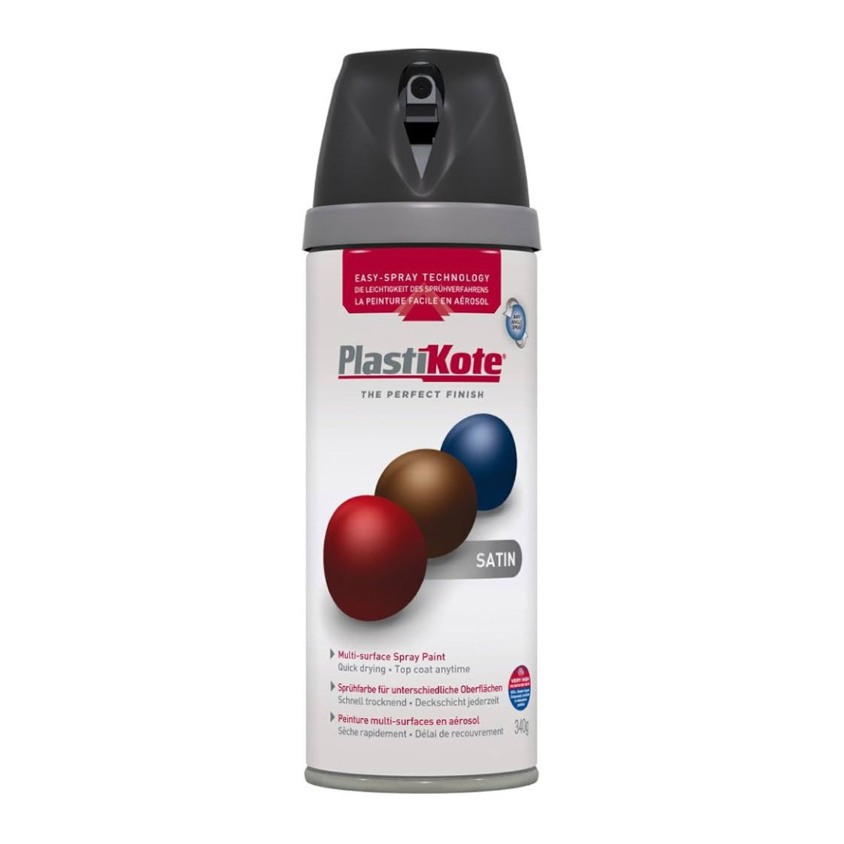 PlastiKote Twist & Spray Paint 400ml - Satin Real Red [src:copper_2.jpg@20260112092045]