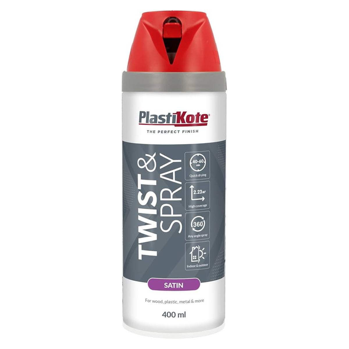 PlastiKote Twist & Spray Paint 400ml - Satin Hunter Green (RAL 6005) [src:copper_6.jpg@20260112092046]