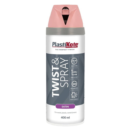 PlastiKote Twist & Spray Paint 400ml - Satin Chocolate Brown (RAL 8017) [src:copper_7.jpg@20260112092047]