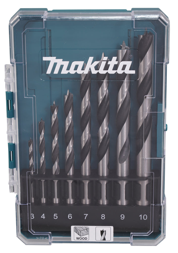 Makita D-77257 8PC WOOD BRAD POINT BIT SET