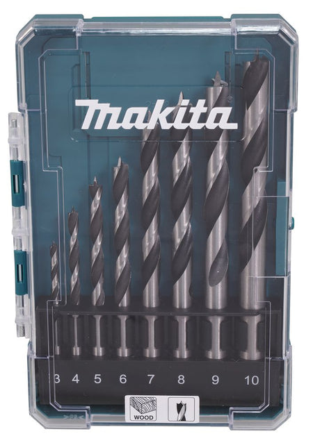 Makita D-77257 8PC WOOD BRAD POINT BIT SET Main Image [src:d-77257.jpg@20260911151553]