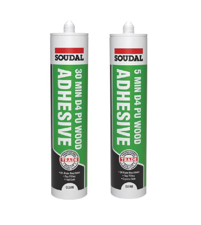 Soudal D4 PU Liquid Wood Adhesive 310ml Tube | 5 min or 30 min