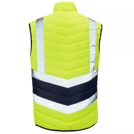 Hi-Vis Puffer Bodywarmer - Yellow / Navy [src:hvpbwy2.jpg@20261026103155]