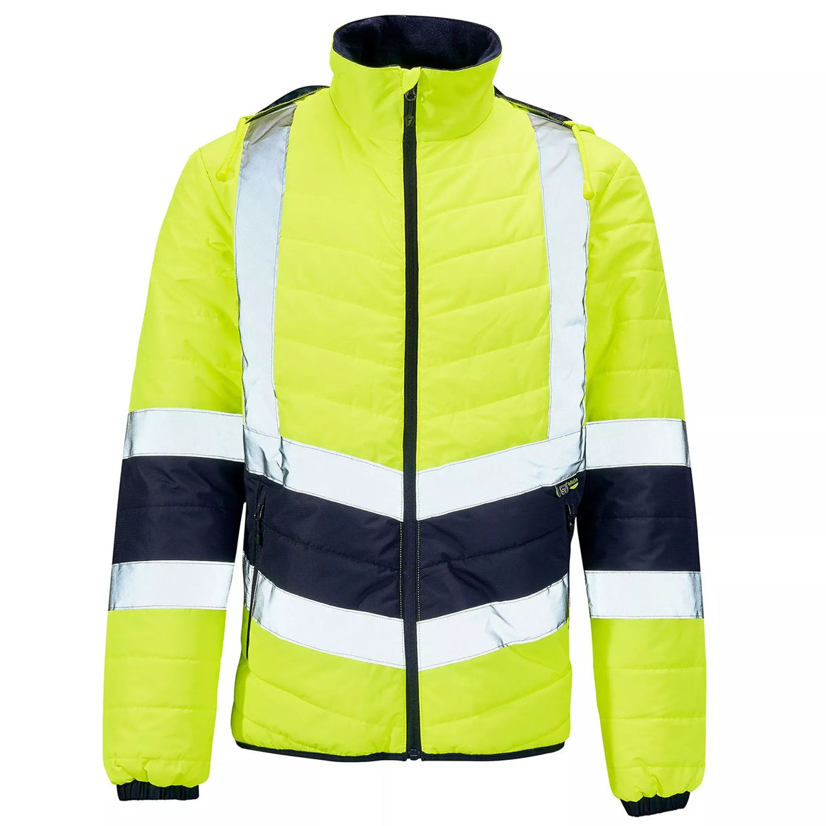 Hi-Vis Puffer Jacket - Yellow / Navy Main Image [src:hvpufy.jpg@20261026104430]