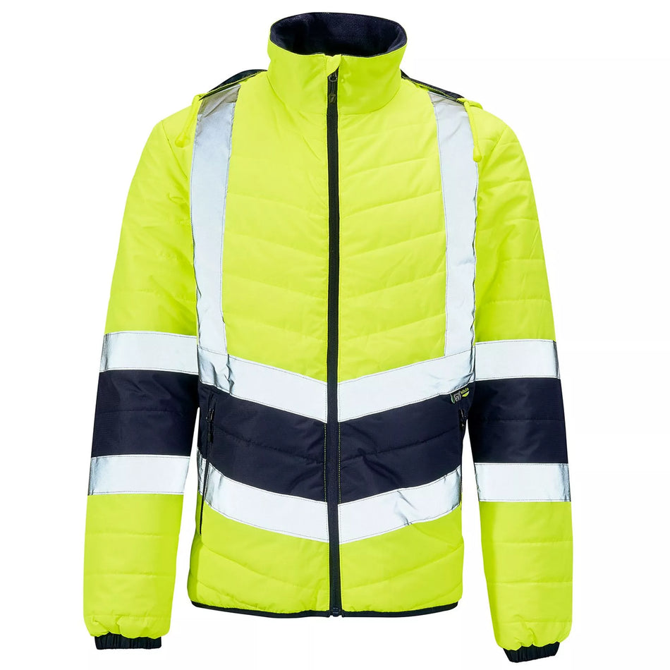 Hi-Vis Puffer Jacket - Yellow / Navy Main Image [src:hvpufy.jpg@20261026104430]