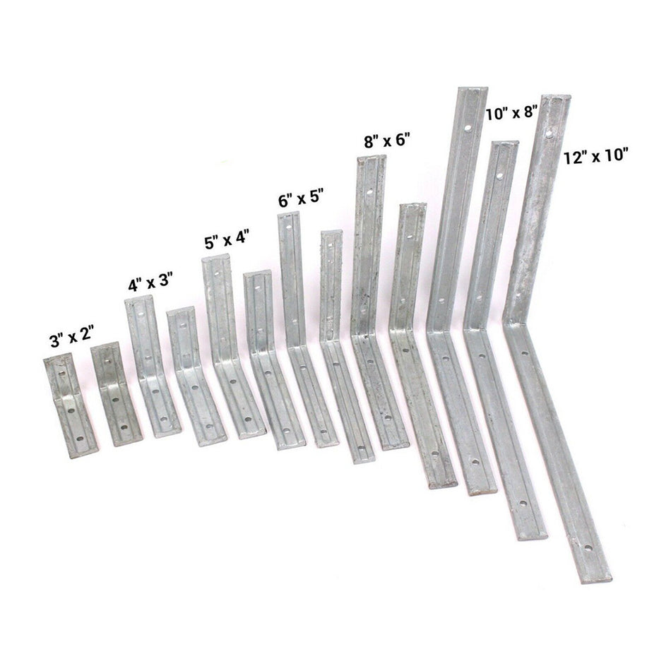 Heavy Duty Galvanised Fluted Angle Brackets