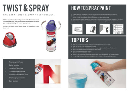 PlastiKote Twist & Spray Paint 400ml - Satin Black (RAL 9005) [src:howtouse.jpg@20260112092126]