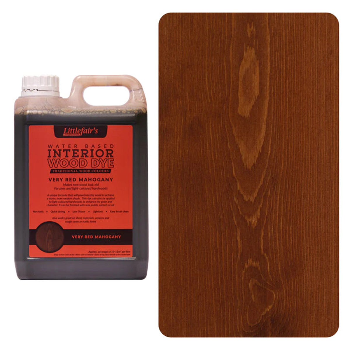 Water Based Coloured Interior Wood Stain - Very Red Mahogany - 1L [src:jerry-veryredmahogany_720x_ffc98def-d884-4b52-8b34-8c6d4985169c.jpg@20260112092142]