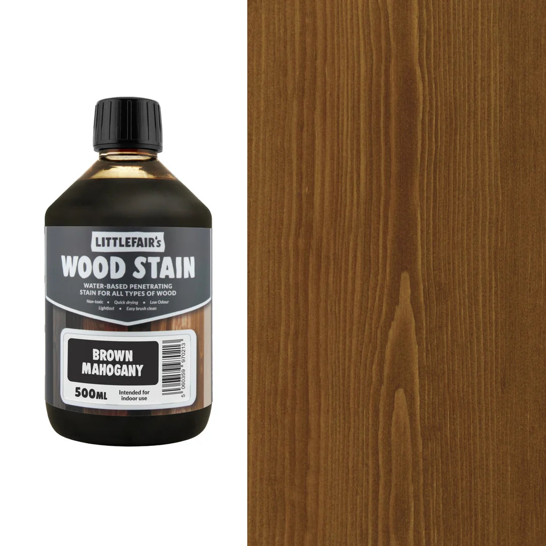 Water Based Coloured Interior Wood Stain - Brown Mahogany Main Image [src:mahogb.jpg@20261005132824]