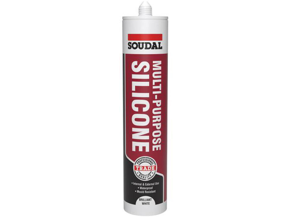 Soudal Brilliant White Multi Purpose GP Silicone 270ml Main Image