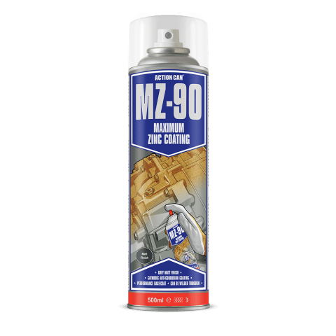 Action Can MZ-90 Matt Finish Cold Zinc Galvanizing Spray Paint Aerosol 500ml