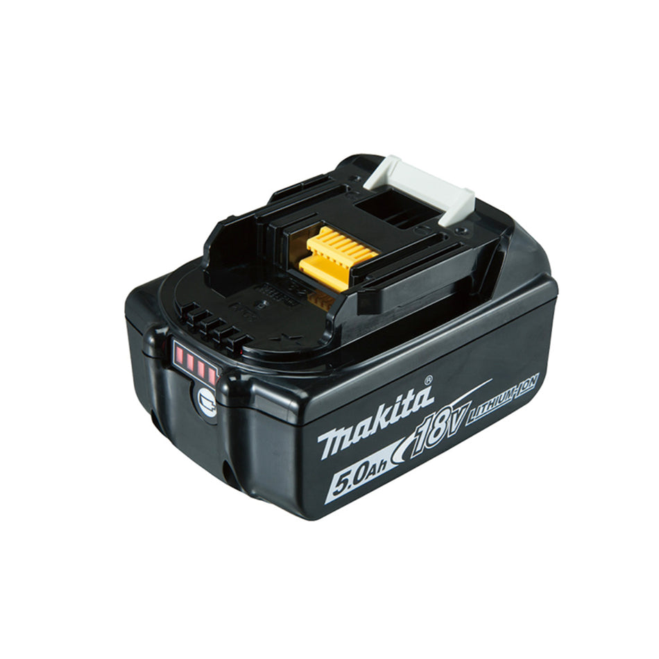 Makita BL1850B 18V Li-Ion Battery 5.0Ah (with Charge Level Indicator) - Black/White (1-Piece)