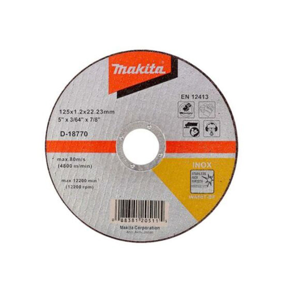 Makita D-18770 5"" 125mm Thin Cutting Disc 1.2mm (D-18770)