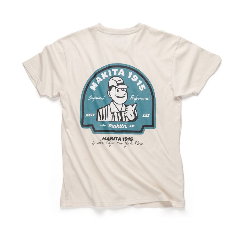 Makita Origin T-Shirt - Off White [src:makita origin off white t-shirt 2.jpg@20260814210643]