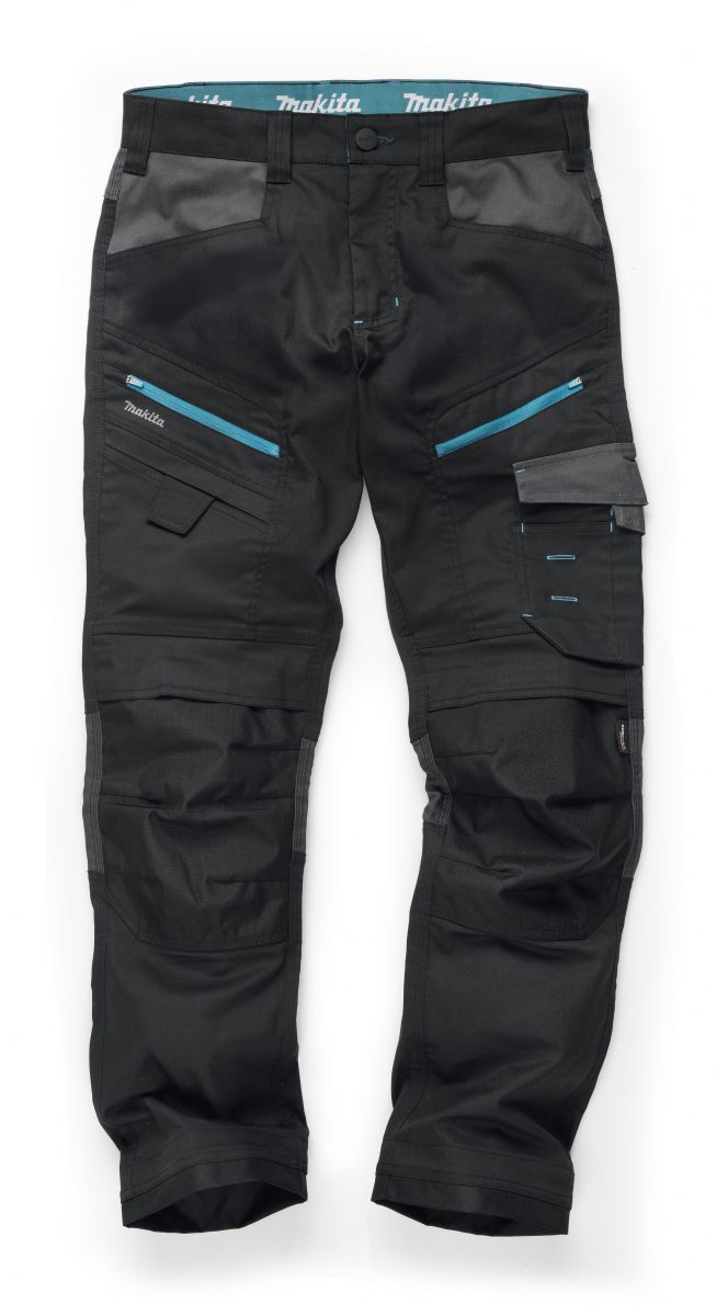Makita Vector Stretch Trousers - Black Main Image