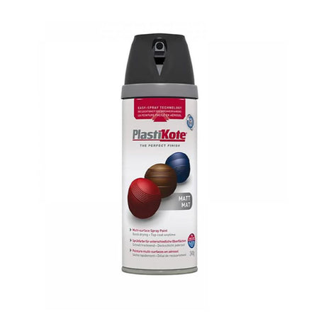 PlastiKote Twist & Spray Paint 400ml - Matt Grey [src:matt_black_2.jpg@20260112092157]