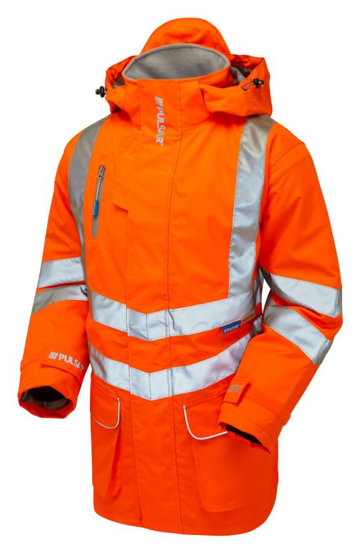 Pulsar Protect Mesh Lined Storm Coat - Orange - Small [src:p4992.jpg@20261005083723]