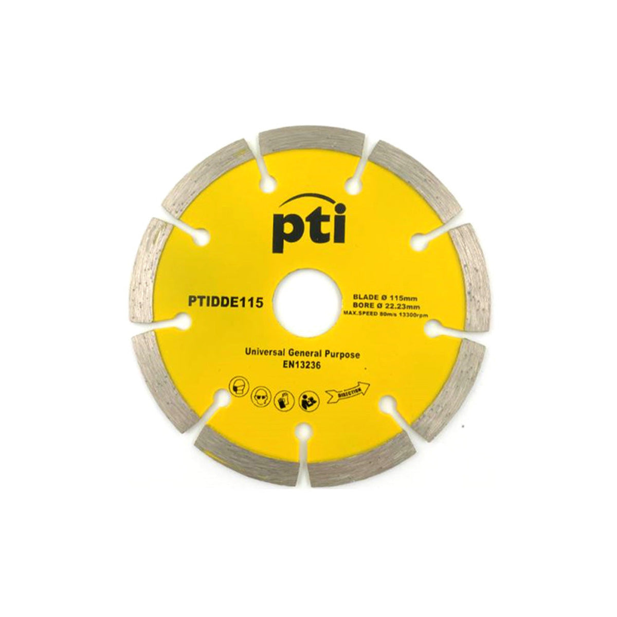 PTI DIAMOND DISC 7MM SEGMENT 115MM YELLOW Main Image