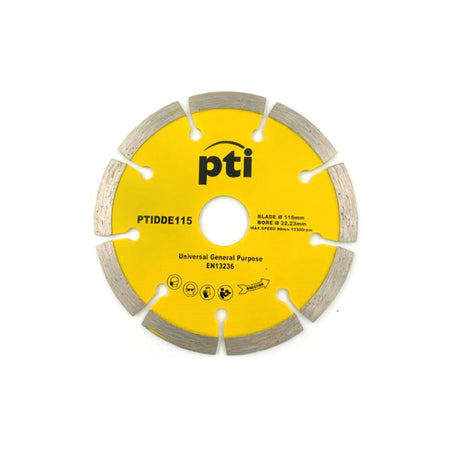 PTI DIAMOND DISC 7MM SEGMENT 115MM YELLOW Main Image