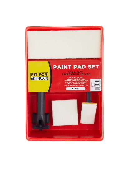 Fit For The Job 5 Piece Paint Pad Set With Tray FFJCSPPS