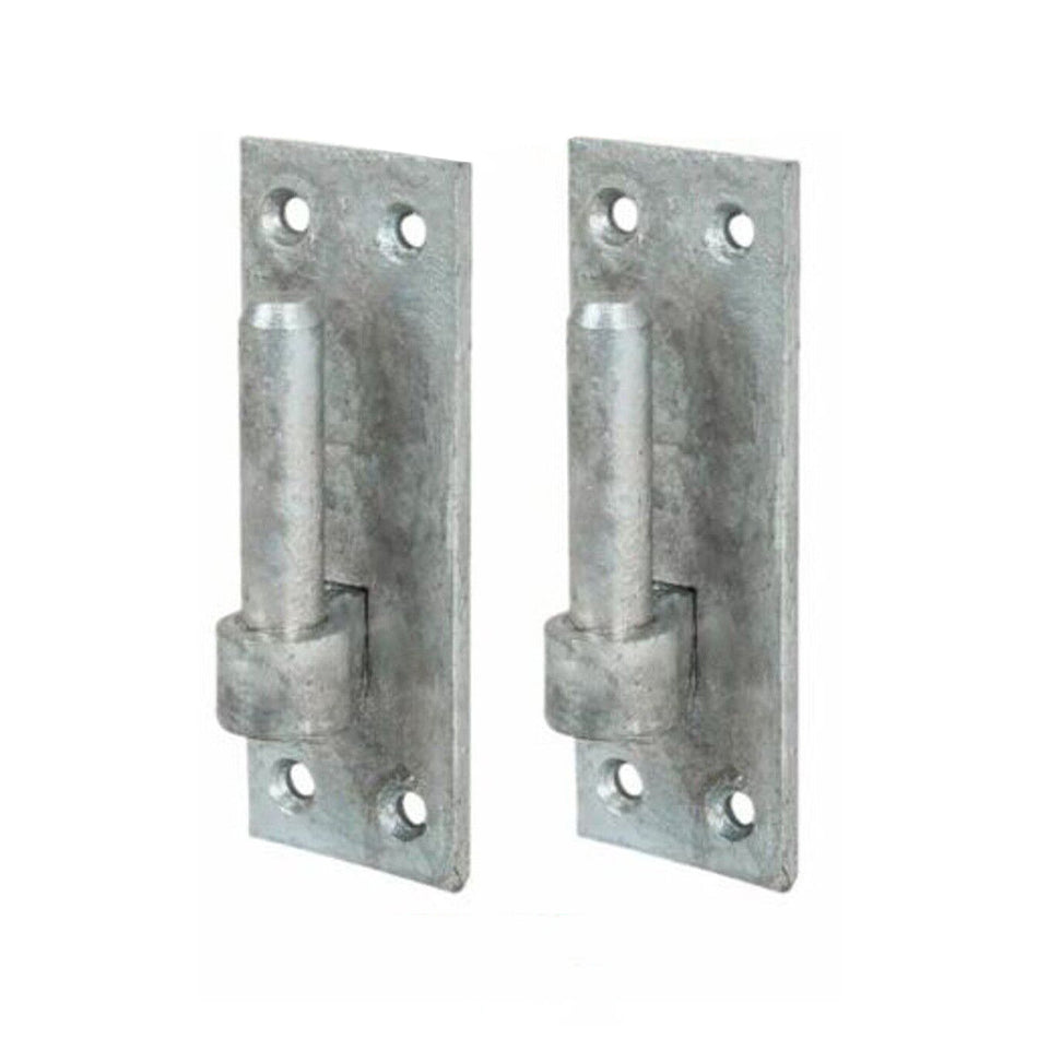 Pair Of Heavy Duty Hook on Plates Galvanised Gate Pin Hinge Bracket Hanger